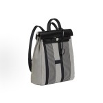 HERMES Herbag Zip 29 Silver buckle hand-held backpack, regular unisex couple style, black, beige and light beige